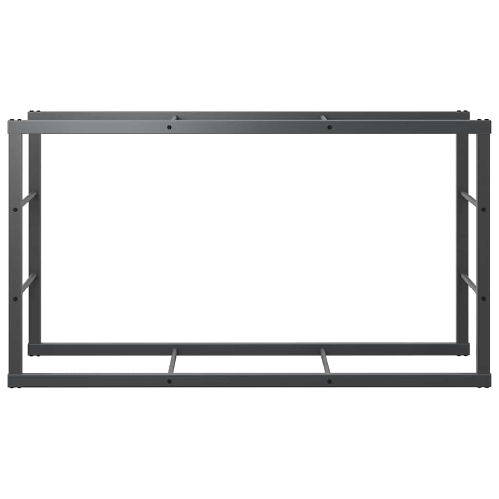 Vedstativ Svart 110X30X61 Cm Stål