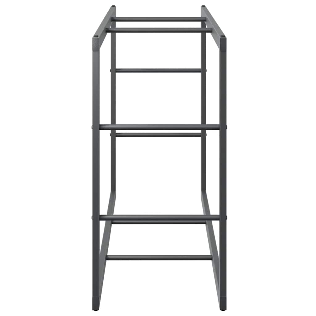 Vedstativ Svart 110X30X61 Cm Stål