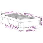 Sengeramme Uten Madrass 75X190 Cm Heltre Eik