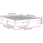 Sengeramme Uten Madrass 135X190 Cm Heltre Eik