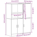 Kjøkkenskapsett 2 Deler Artisian Eik Konstruert Tre