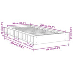 Sengeramme Uten Madrass 90X200 Cm Heltre Eik