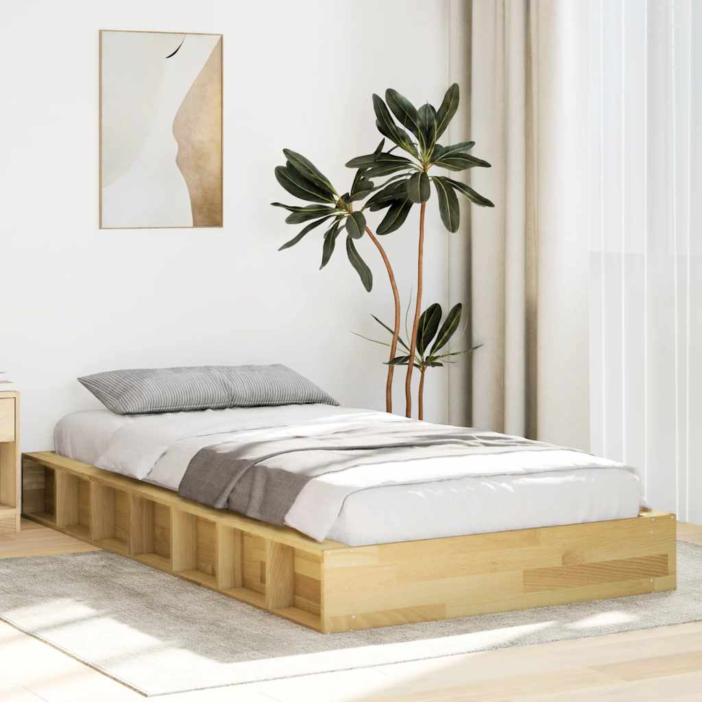 Sengeramme Uten Madrass 90X200 Cm Heltre Eik