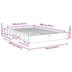 Sengeramme Uten Madrass 120X200 Cm Heltre Eik