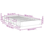 Sengeramme Uten Madrass 90X190 Cm Heltre Eik