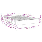 Sengeramme Uten Madrass 120X190 Cm Heltre Eik
