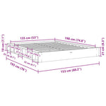 Sengeramme Uten Madrass 135X190 Cm Heltre Eik