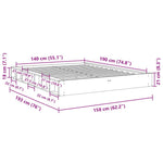 Sengeramme Uten Madrass 140X190 Cm Heltre Eik