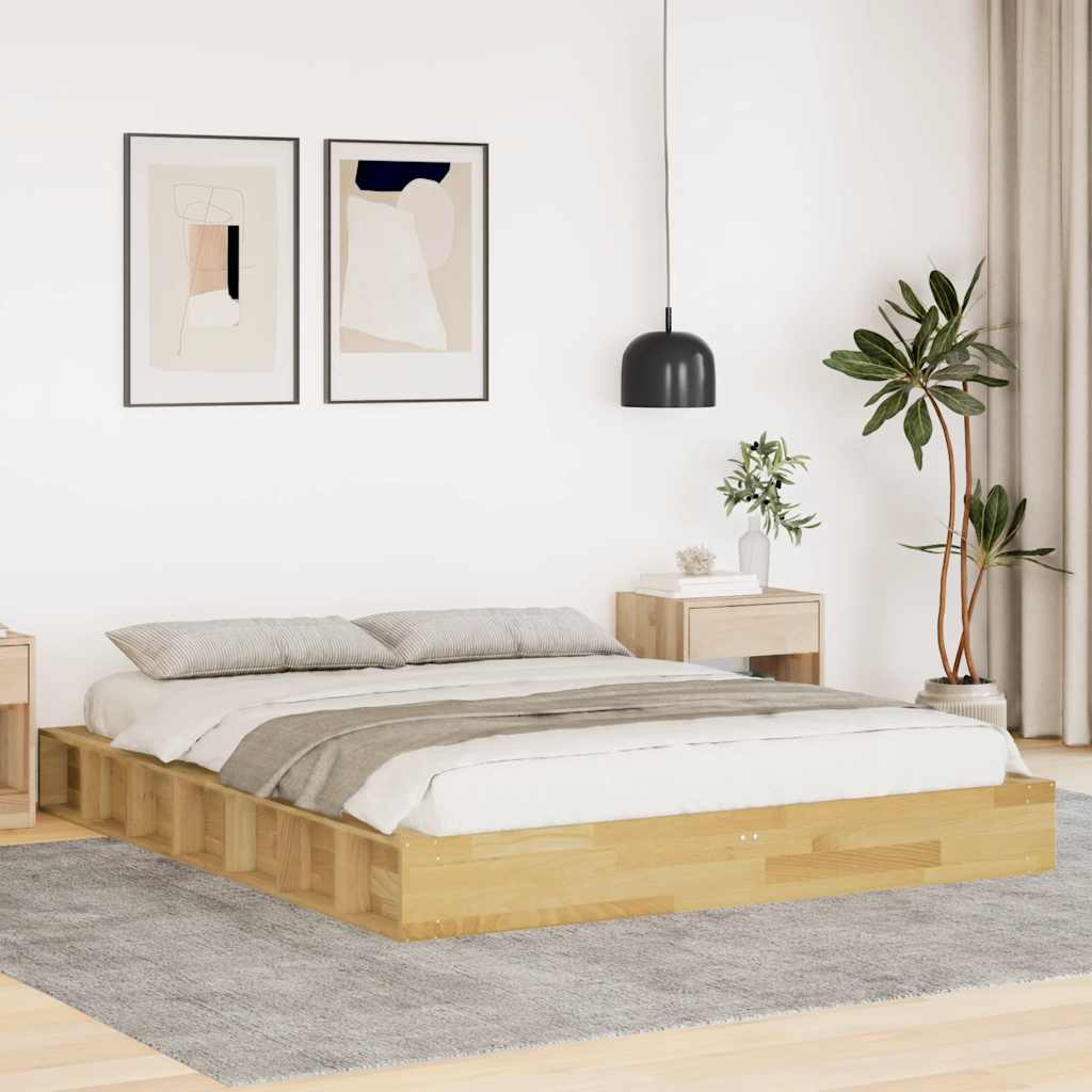 Sengeramme Uten Madrass 140X190 Cm Heltre Eik