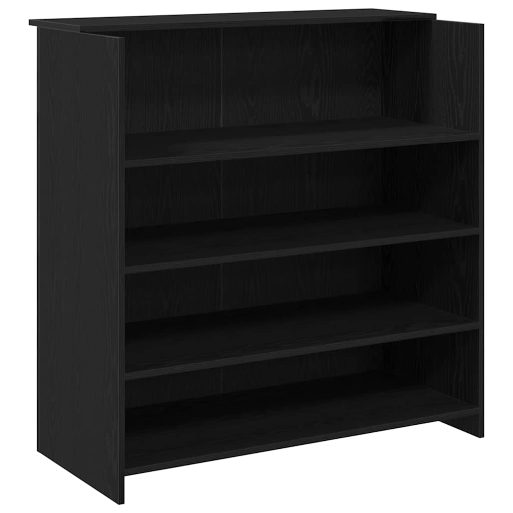 Resepsjonsdisk Svart Eik 100X50X103,5 Cm Konstruert Tre