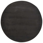 Nestende Kaffebord 3 Pcs Svart Massivt Mangotre Og Stål