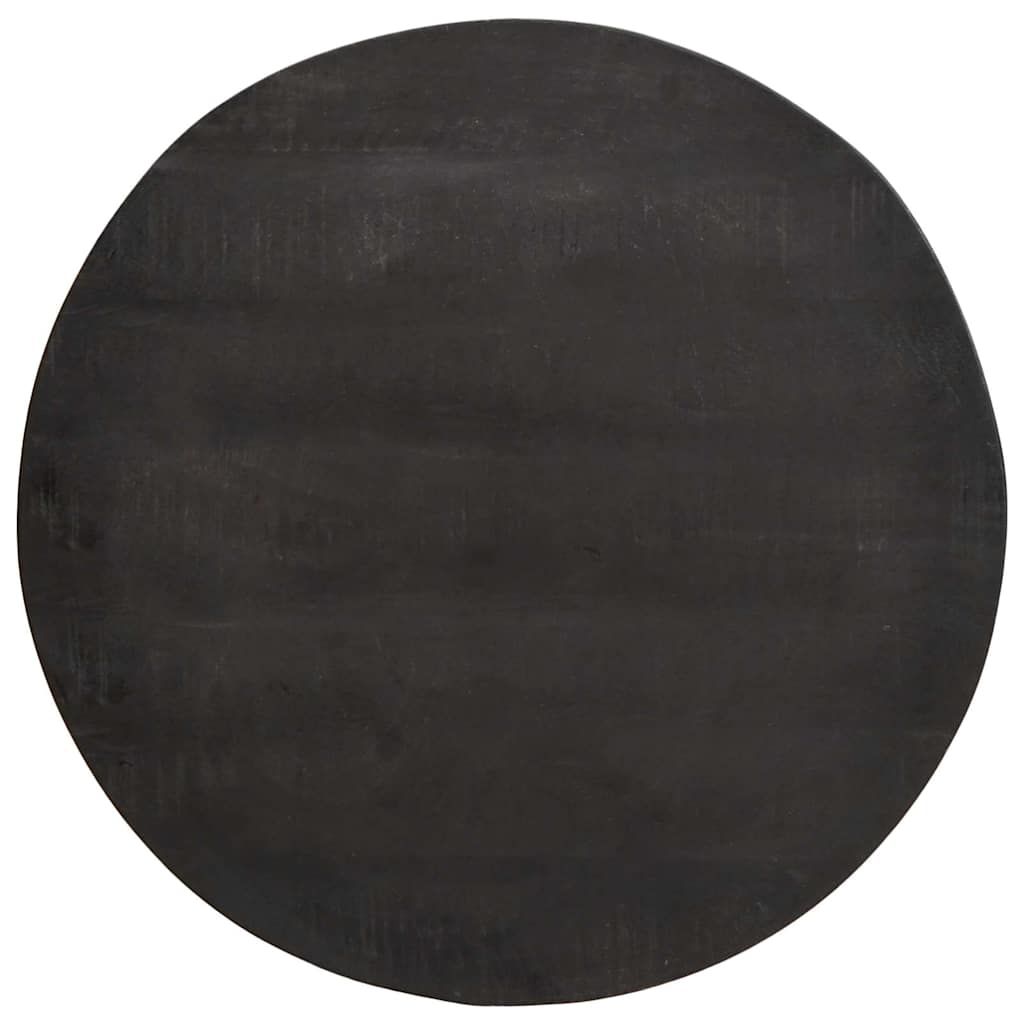 Nestende Kaffebord 3 Pcs Svart Massivt Mangotre Og Stål