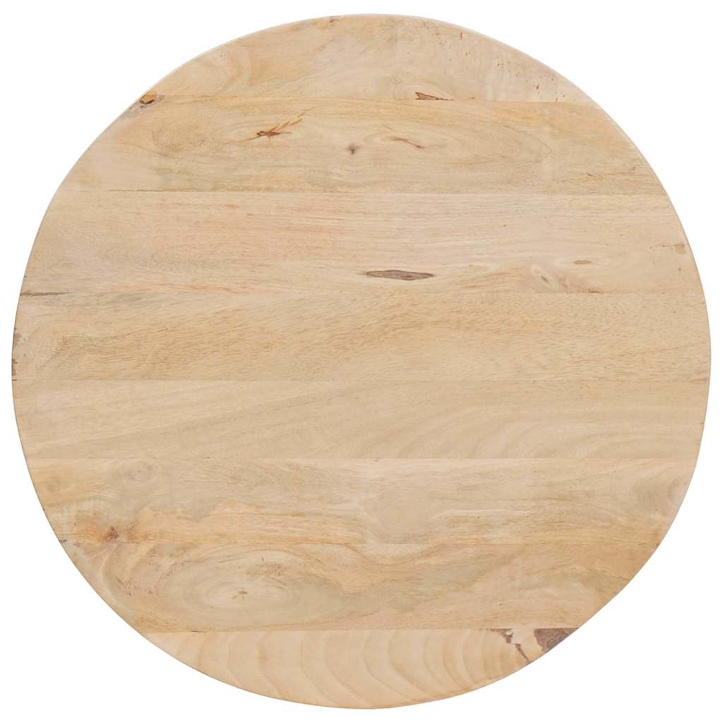 Nestende Kaffebord 3 Pcs Hvit Massivt Mangotre Og Stål