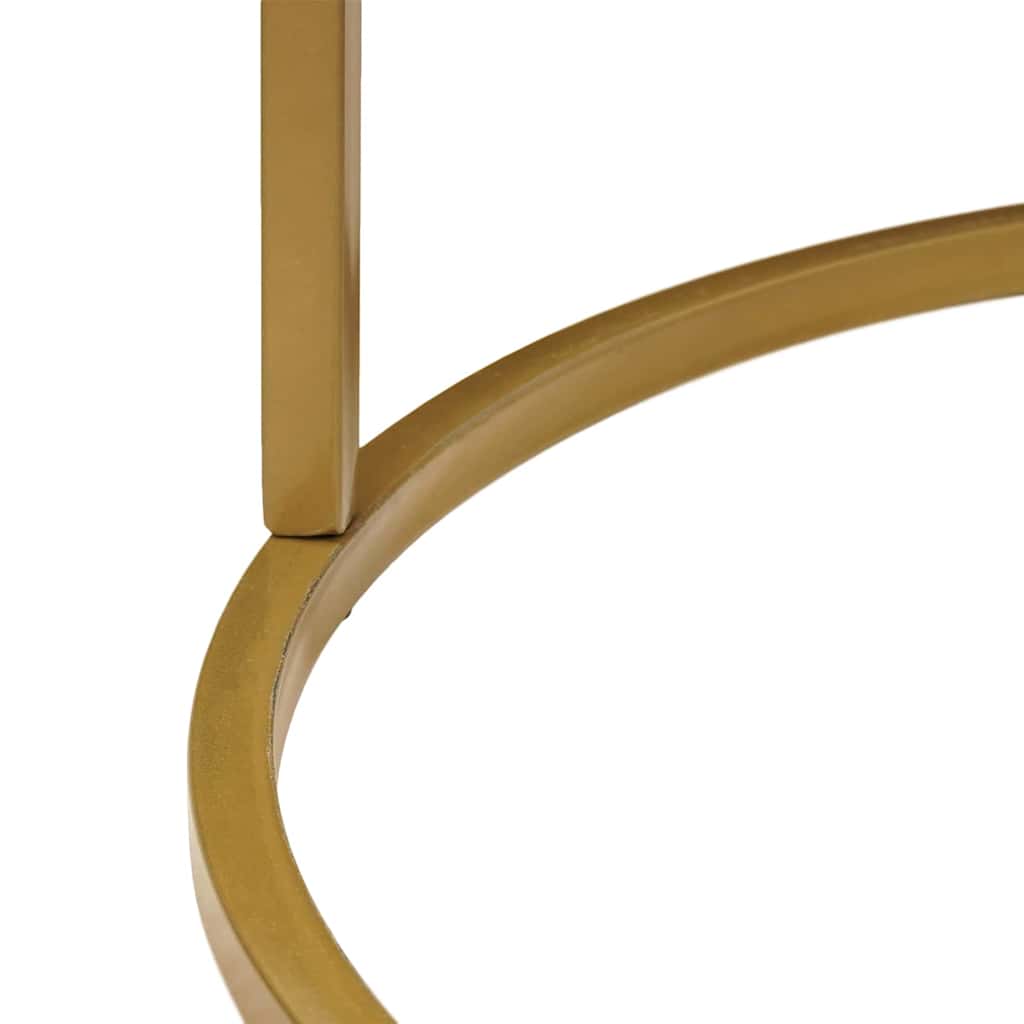 Nestende Kaffebord 3 Pcs Mørk Brun Massivt Mangotre Og Stål