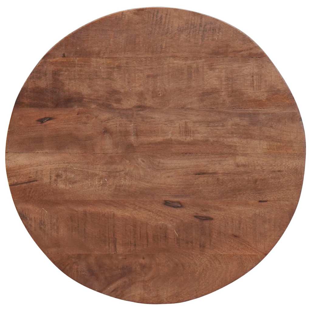 Nestende Kaffebord 3 Pcs Mørk Brun Massivt Mangotre Og Stål