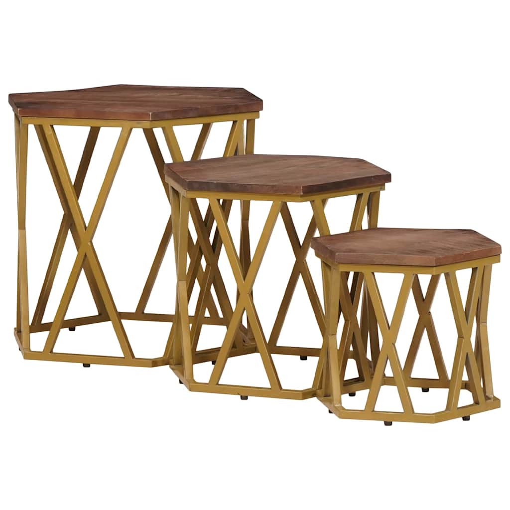 Salongbord Brun 55 X 55 X 50 Cm Massiv Mango Tre