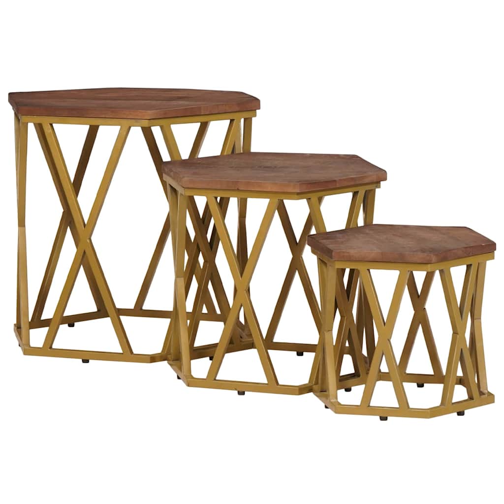 Salongbord Brun 55 X 55 X 50 Cm Massiv Mango Tre