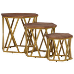 Salongbord Brun 55 X 55 X 50 Cm Massiv Mango Tre