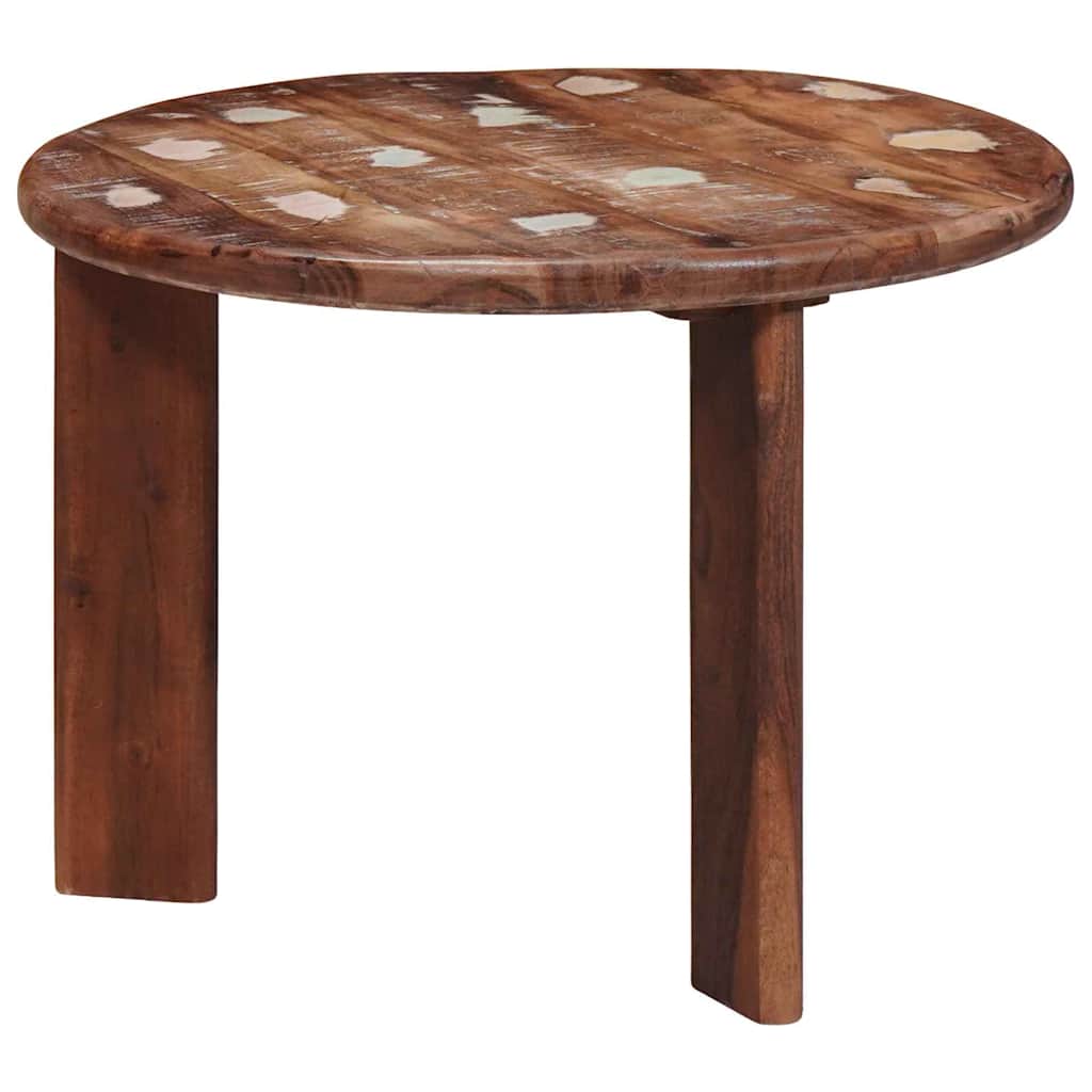 Nestende Kaffebord 2 Pcs Flerfarget Massiv Gjenbrukt Treverk