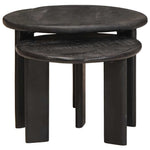 Nestende Kaffebord 2 Pcs Hvit Massiv Mango Tre