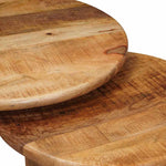 Nestende Kaffebord 3 Pcs Brun Massiv Mango Tre