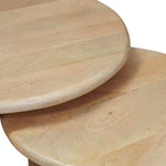Nestende Kaffebord 3 Pcs Svart Massiv Mango Tre