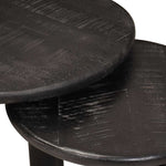 Nestende Kaffebord 3 Pcs Hvit Massiv Mango Tre