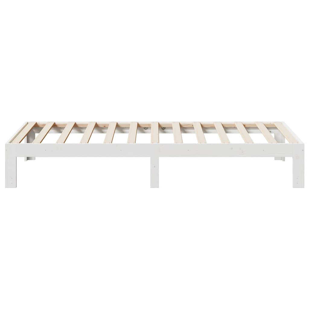 Sengeramme Uten Madrass Hvit 90X200 Cm Heltre Furu