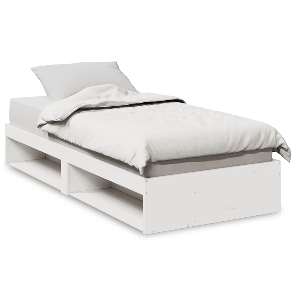 Dagseng Uten Madrass Hvit 90X190 Cm Heltre Furu