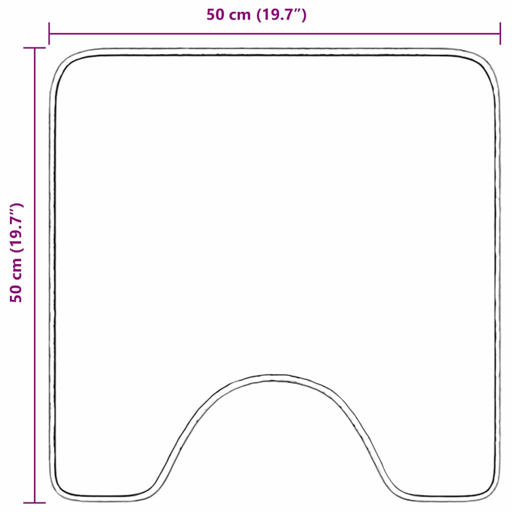 Antisklimatte Med Toalettutskjæring Blå 50 X 50 Cm Pp