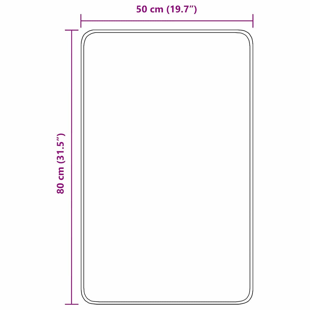 Anti-Skli Badematte Brun 50 X 80 Cm Pp