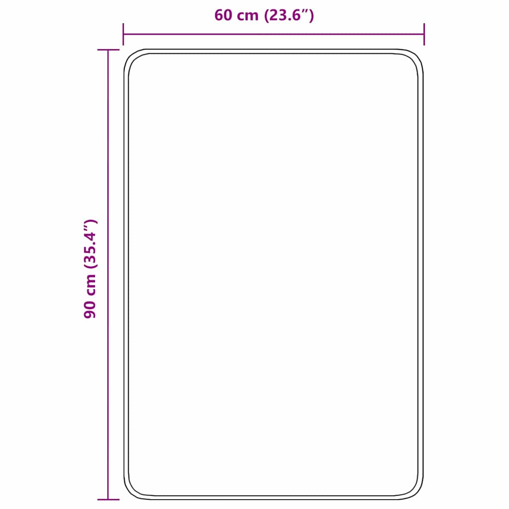 Anti-Skli Badematte Grå 60 X 90 Cm Pp