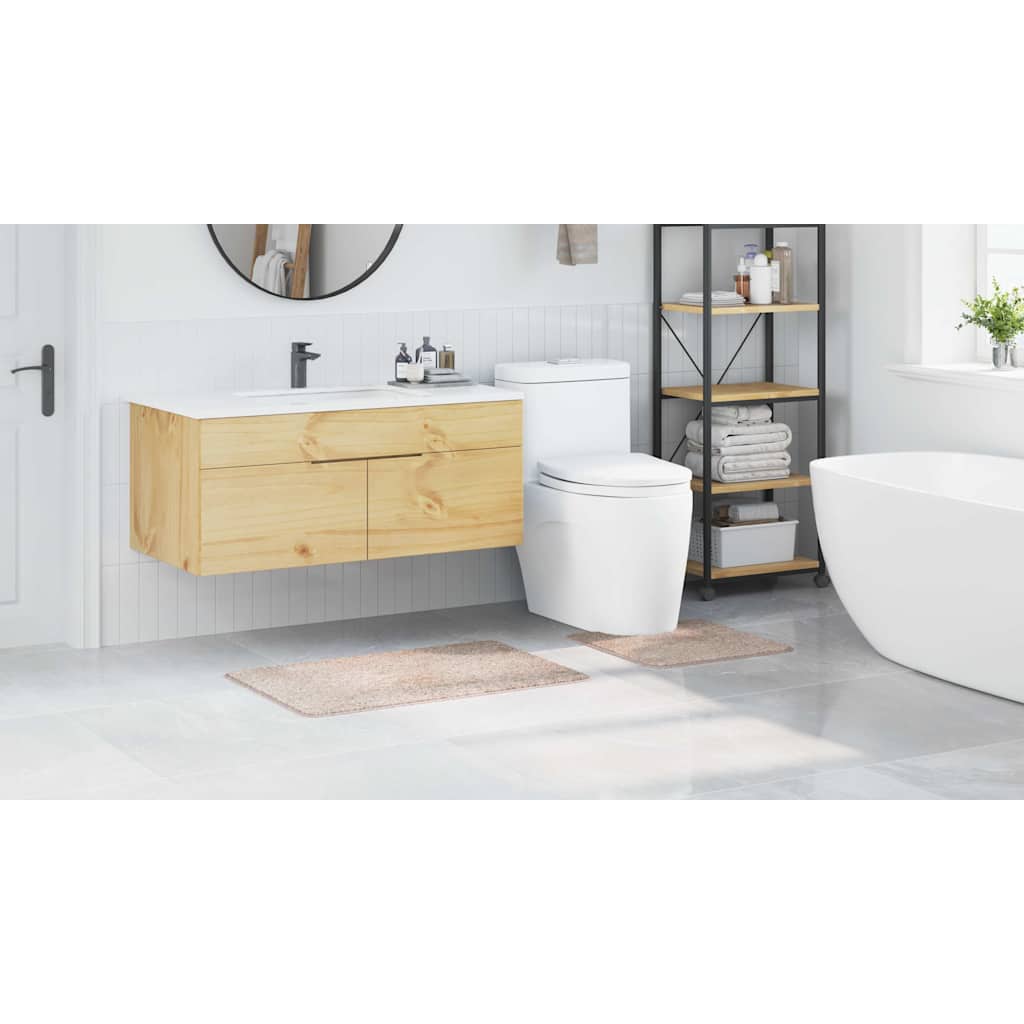 Anti-Skli Baderomsmatte Sett 2 Pcs Krem Pp