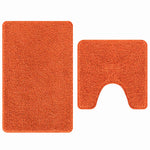 Anti-Skli Baderomsmatte Sett 2 Pcs Oransje Pp