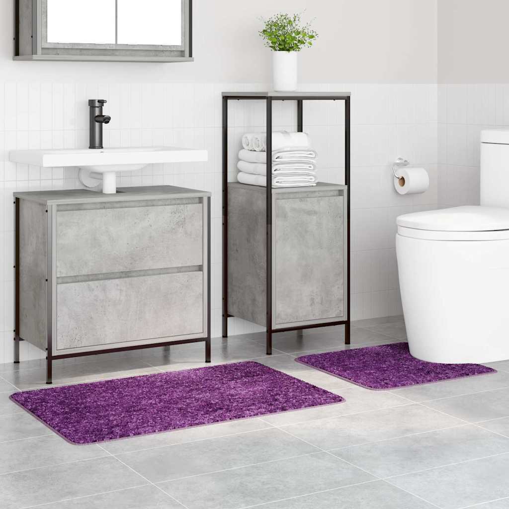 Anti-Skli Baderomsmatte Sett 2 Pcs Lilla Pp
