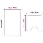 Anti-Skli Baderomsmatte Sett 2 Pcs Lilla Pp