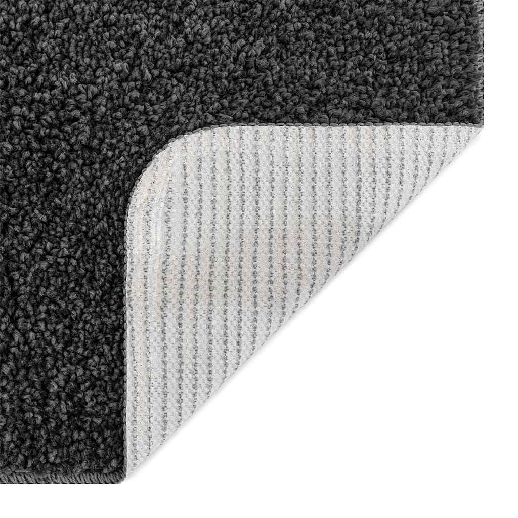 Anti-Skli Baderomsmatte Sett 3 Pcs Mørke Grå 50 X 50 Cm Pp