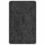 Anti-Skli Baderomsmatte Sett 3 Pcs Mørke Grå 50 X 50 Cm Pp