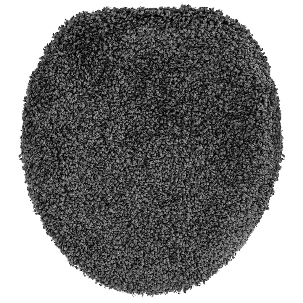 Anti-Skli Baderomsmatte Sett 3 Pcs Mørke Grå 50 X 50 Cm Pp