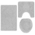 Anti-Skli Baderomsmatte Sett 3 Pcs Grå 50 X 50 Cm Pp