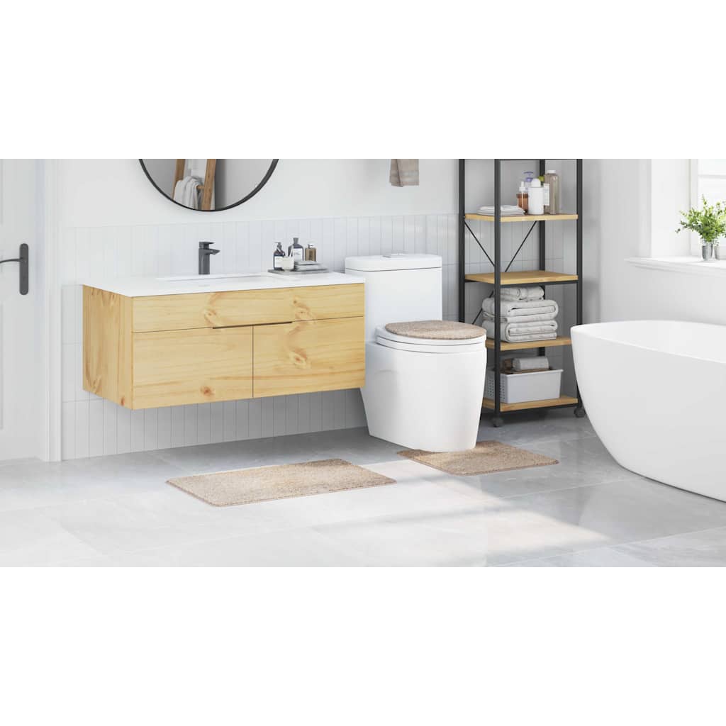 Anti-Skli Baderomsmatte Sett 3 Pcs Krem 50 X 50 Cm Pp