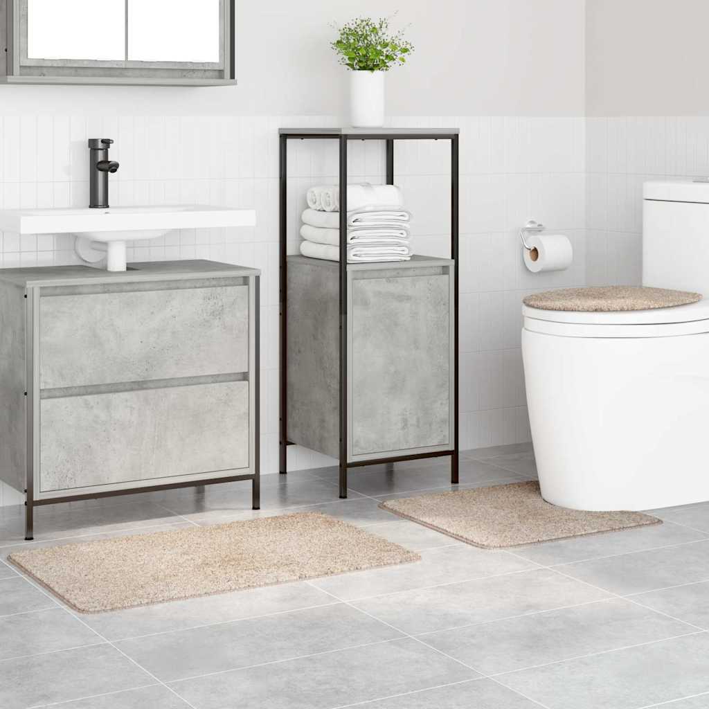 Anti-Skli Baderomsmatte Sett 3 Pcs Krem 50 X 50 Cm Pp