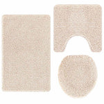 Anti-Skli Baderomsmatte Sett 3 Pcs Krem 50 X 50 Cm Pp