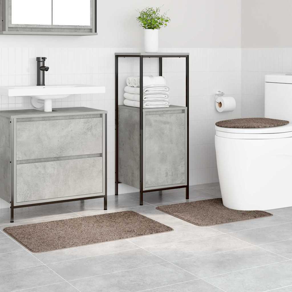 Anti-Skli Baderomsmatte Sett 3 Pcs Brun 50 X 50 Cm Pp