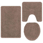 Anti-Skli Baderomsmatte Sett 3 Pcs Brun 50 X 50 Cm Pp