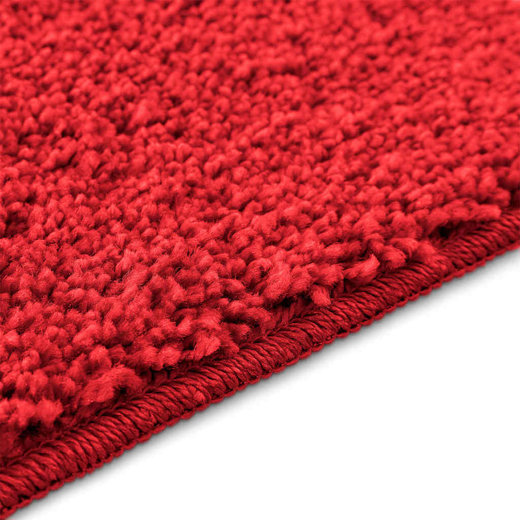 Anti-Skli Baderomsmatte Sett 3 Pcs Rød 50 X 50 Cm Pp
