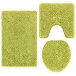 Anti-Skli Baderomsmatte Sett 3 Pcs Grønn 50 X 50 Cm Pp