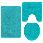 Anti-Skli Baderomsmatte Sett 3 Pcs Turkis 50 X 50 Cm Pp