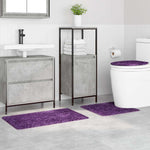 Anti-Skli Baderomsmatte Sett 3 Pcs Lilla 50 X 50 Cm Pp