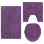 Anti-Skli Baderomsmatte Sett 3 Pcs Lilla 50 X 50 Cm Pp